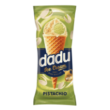 Dadu - Glazed Pistachio Ice Cream with Wafle Crisps in Cone 150ml