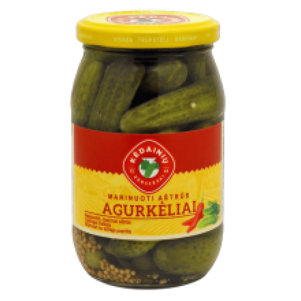 Kedainiu Konservai - Pickled Gherkins Spicy Whole 340g