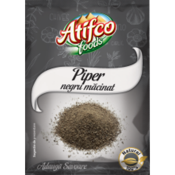 Atifco - Grinde Black Pepper / Piper Negru Macinat 17g