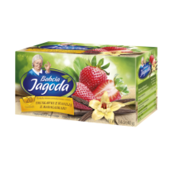 Babcia Jagoda - Vanilla Flavour Strawberry Tea 20x2g