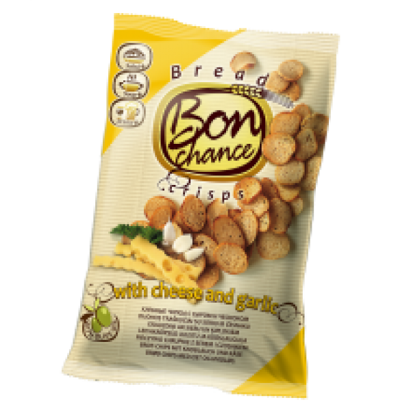 Bon Chance - Bread Crisps with Garlic and Cheese 120g