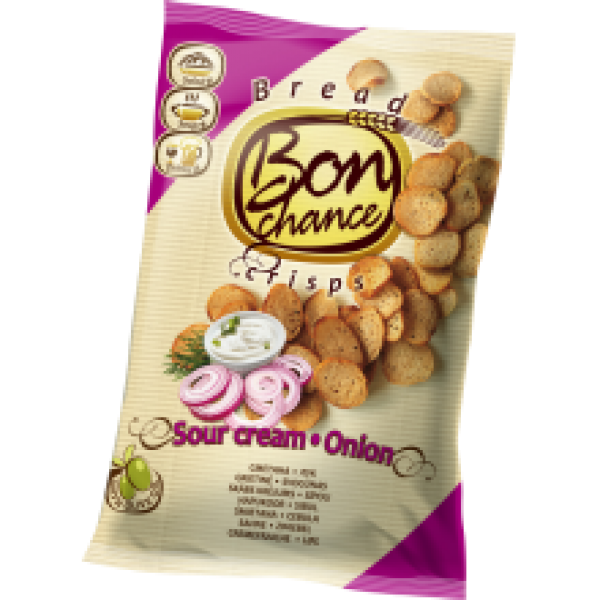 Bon Chance - Bread Crisps with Sour Cream and Onion 120g