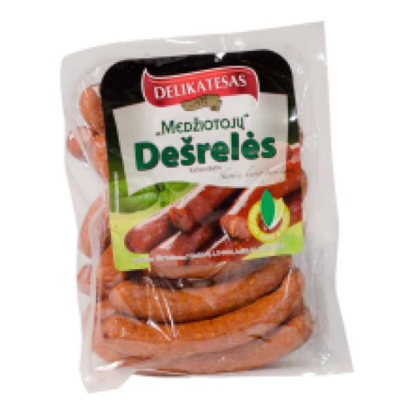Delikatesas - Medziotoju Hot Smoked Sausages kg (~500g)