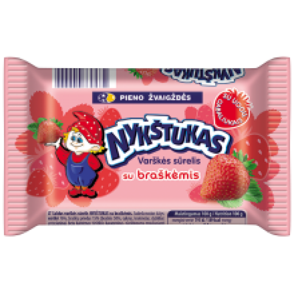 Nykstukas - Curd Cheese Bar with Strawberry 100g