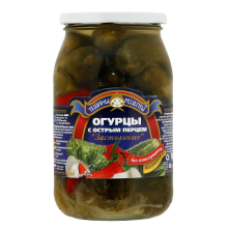 Teshchiny Recepty - Cucumbers with Hot Peppers 900ml