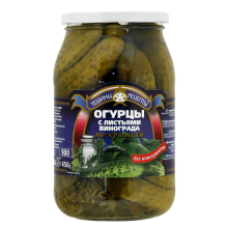 Teshchiny Recepty - Po Krymski Pickled Cucumbers with Grape Leaves 900ml
