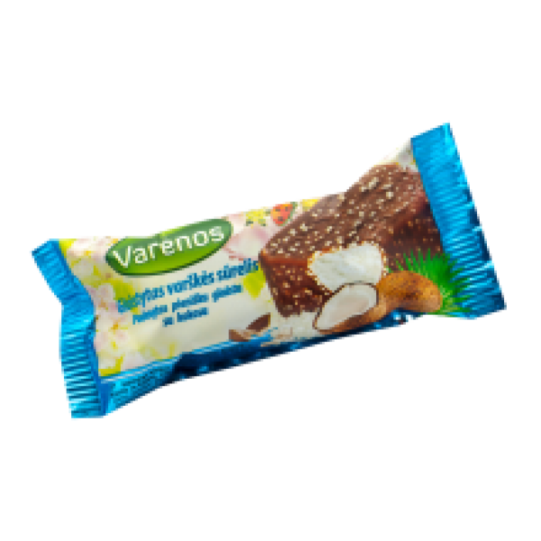 Varenos Pienelis - Glazed Curd Cheese Bar with Coconut 40g