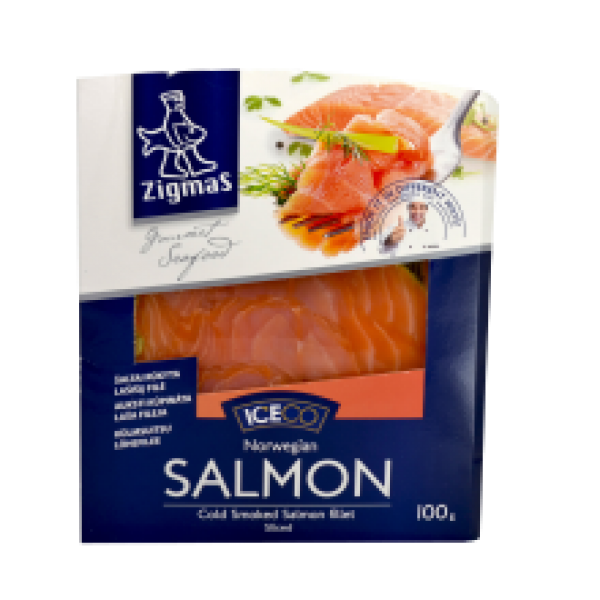 Zigmas - Smoked Sliced Salmon Fillet in Vacuum 100g